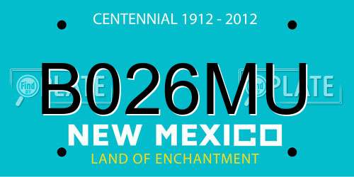 B026MU New Mexico License Plate