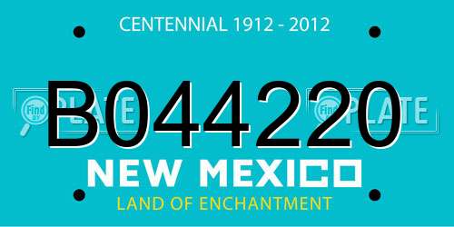 B044220 New Mexico License Plate