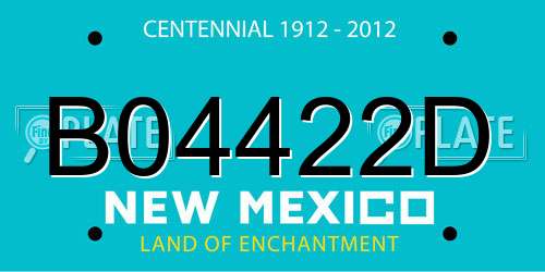 B04422D New Mexico License Plate