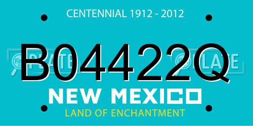 B04422Q New Mexico License Plate