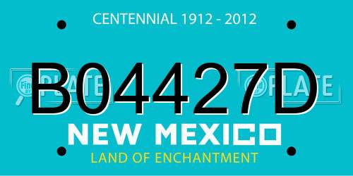 B04427D New Mexico License Plate