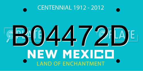 B04472D New Mexico License Plate