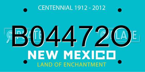 B04472O New Mexico License Plate