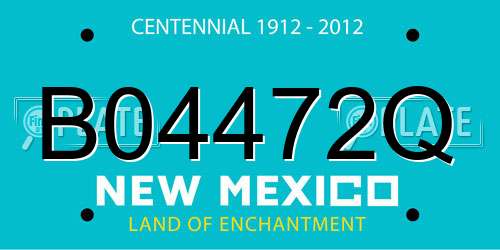B04472Q New Mexico License Plate
