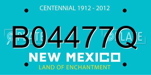 B04477Q New Mexico License Plate