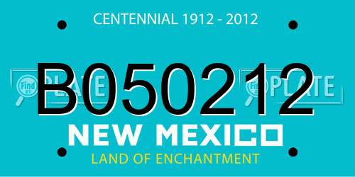 B050212 New Mexico License Plate