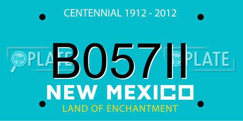 B057II New Mexico License Plate