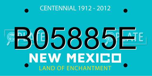 B05885E New Mexico License Plate