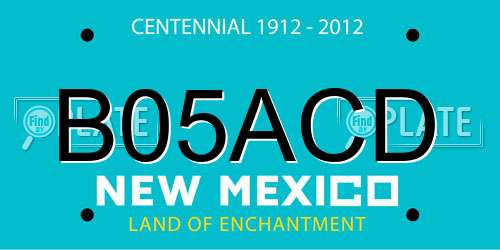 B05ACD New Mexico License Plate