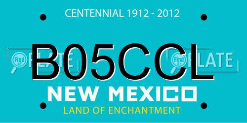 B05CCL New Mexico License Plate