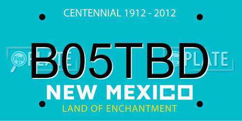 B05TBD New Mexico License Plate