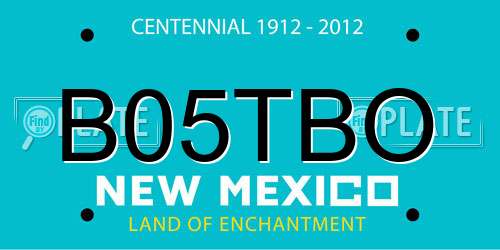 B05TBO New Mexico License Plate