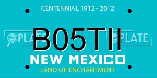 B05TII New Mexico License Plate