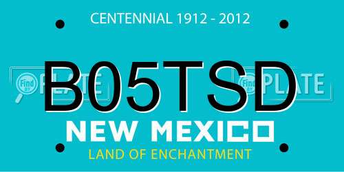 B05TSD New Mexico License Plate
