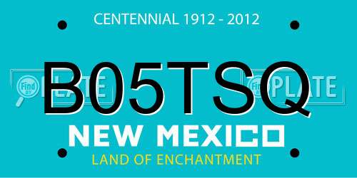 B05TSQ New Mexico License Plate