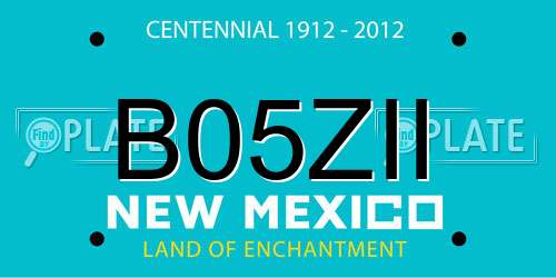 B05ZII New Mexico License Plate