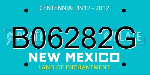 B06282G New Mexico License Plate