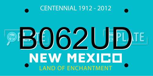 B062UD New Mexico License Plate