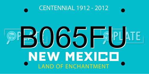 B065FU New Mexico License Plate