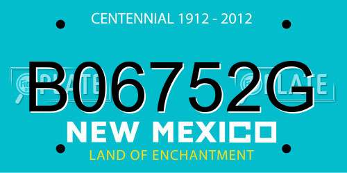 B06752G New Mexico License Plate