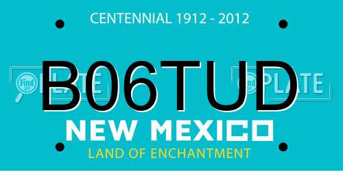 B06TUD New Mexico License Plate