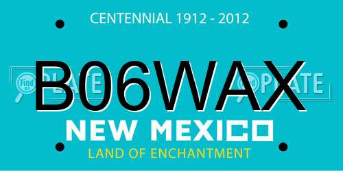 B06WAX New Mexico License Plate