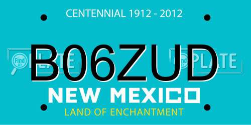 B06ZUD New Mexico License Plate