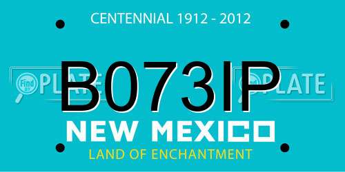B073IP New Mexico License Plate