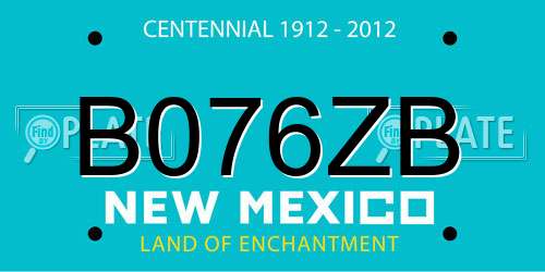 B076ZB New Mexico License Plate