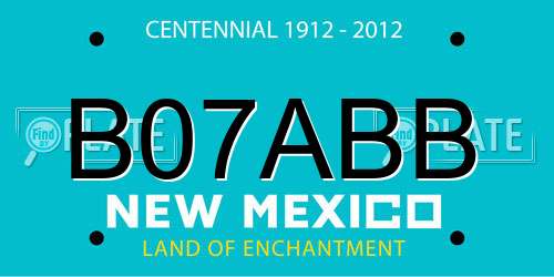 B07ABB New Mexico License Plate