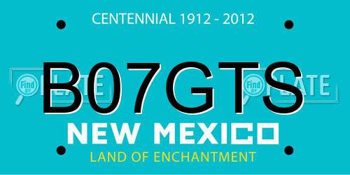 B07GTS New Mexico License Plate