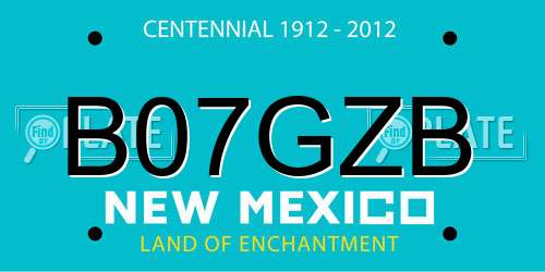 B07GZB New Mexico License Plate