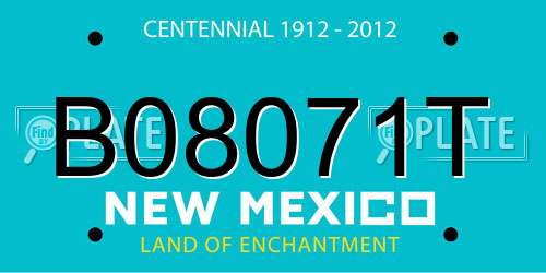 B08071T New Mexico License Plate