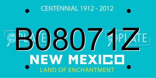 B08071Z New Mexico License Plate