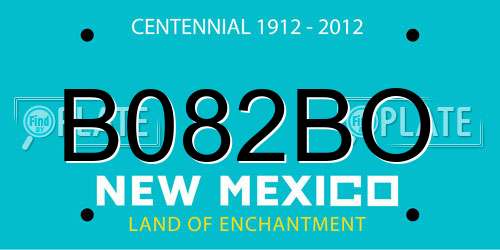 B082BO New Mexico License Plate
