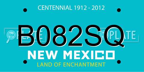B082SQ New Mexico License Plate