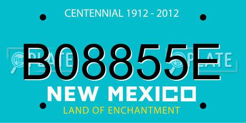 B08855E New Mexico License Plate
