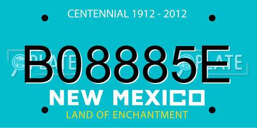B08885E New Mexico License Plate