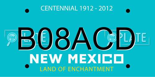 B08ACD New Mexico License Plate