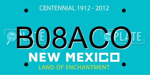 B08ACO New Mexico License Plate