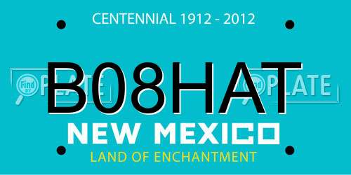 B08HAT New Mexico License Plate