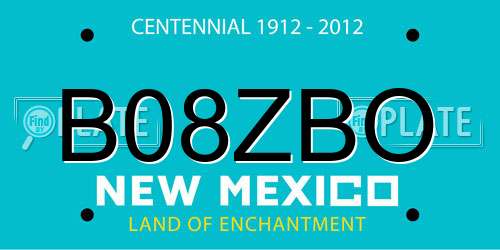 B08ZBO New Mexico License Plate