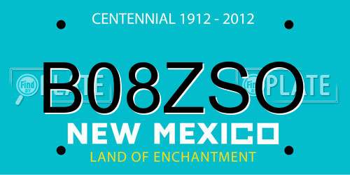 B08ZSO New Mexico License Plate