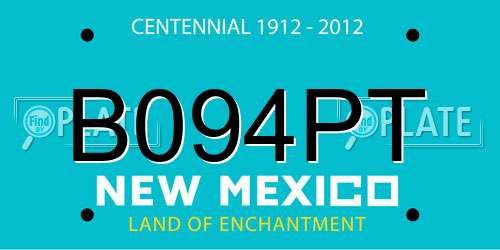 B094PT New Mexico License Plate