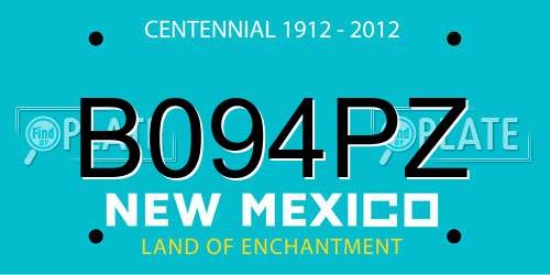 B094PZ New Mexico License Plate