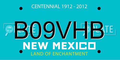 B09VHB New Mexico License Plate