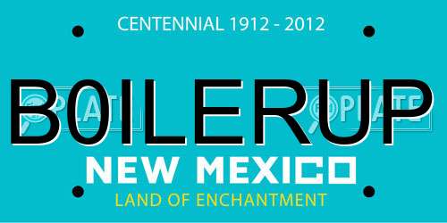 B0ILERUP New Mexico License Plate