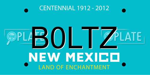 B0LTZ New Mexico License Plate