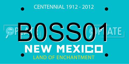 B0SS01 New Mexico License Plate