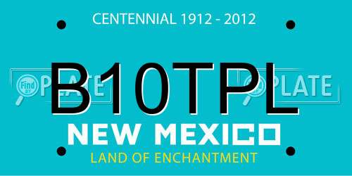 B10TPL New Mexico License Plate